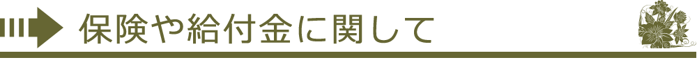 保険や給付金に関して